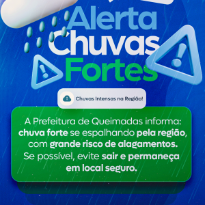 ALERTA DE CHUVAS INTENSAS EM QUEIMADAS