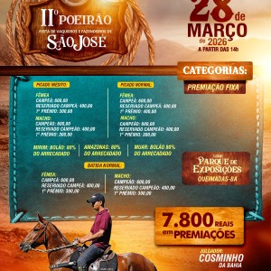 Prefeitura de Queimadas divulga Premiações do desfile da Tradicional Festa de Vaqueiros e Fazendeiros de São José e prêmios das competições do 2° POEIRÃO da festa